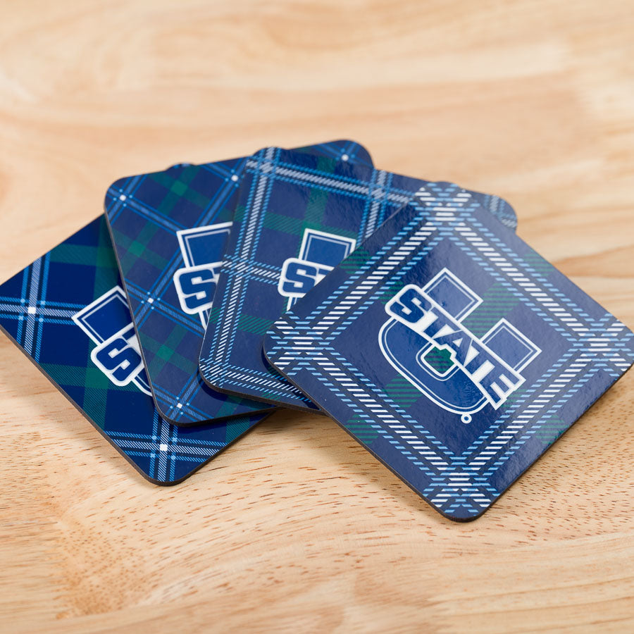 Utah State Tartan Coaster Set