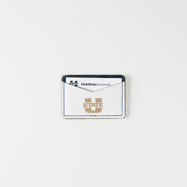 Card Holder - White & Navy