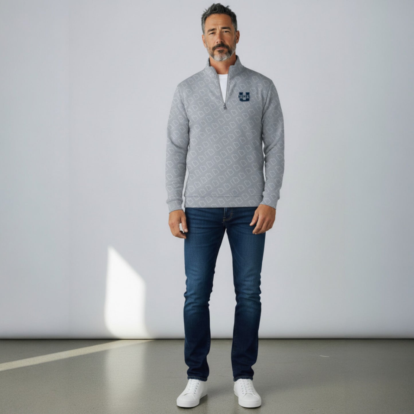 OT Sport Utah State Quarter-Zip Pullover - State Pattern