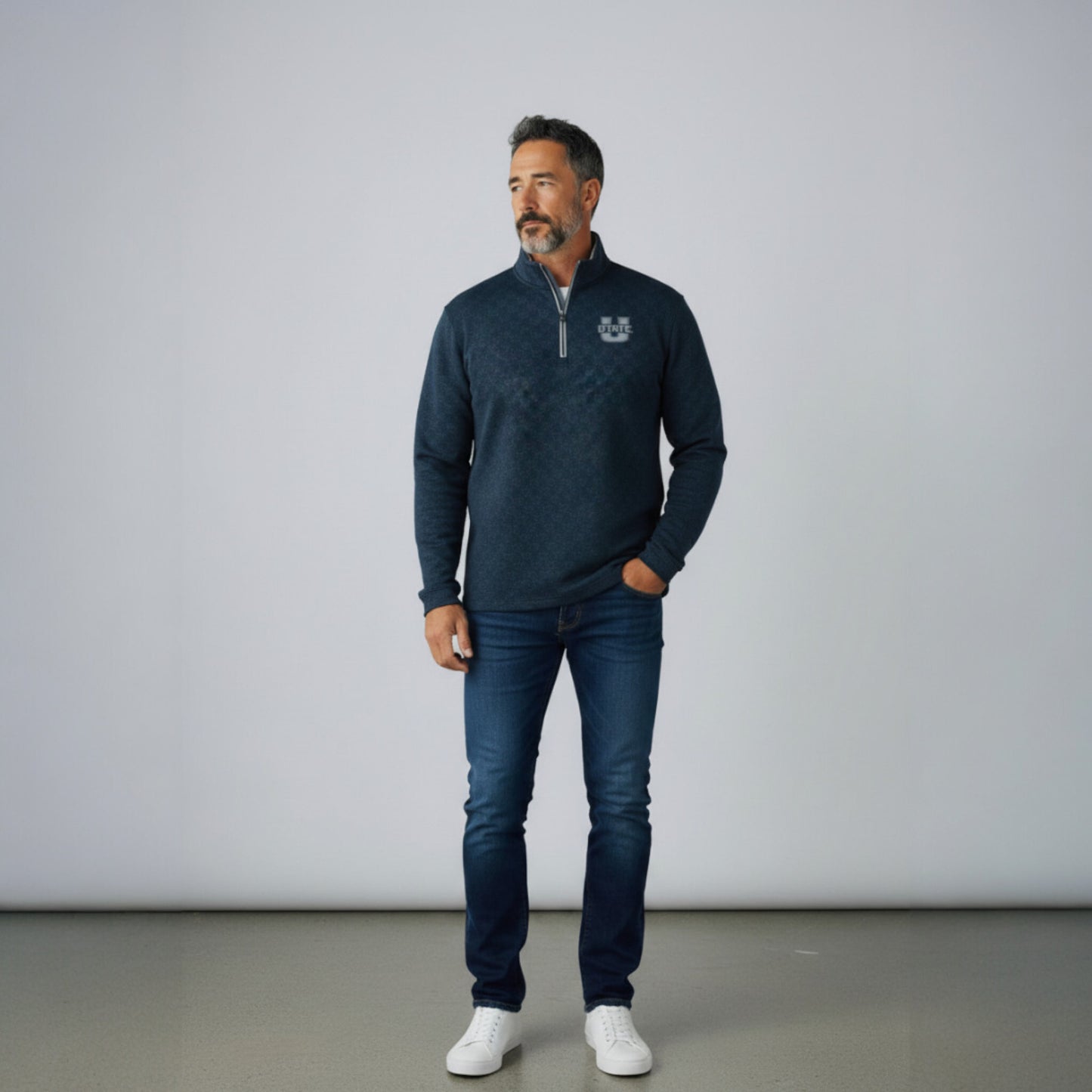 OT Sport Utah State Quarter-Zip Pullover - Aggie Bull Pattern