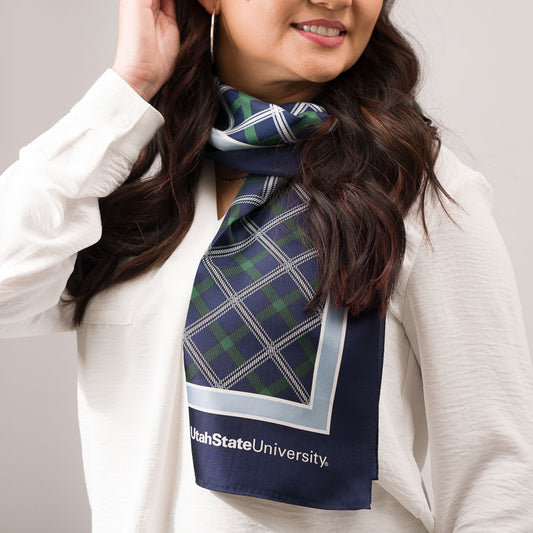 Utah State Tartan Silk Scarf