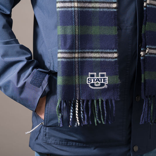 Utah State Tartan Lambswool Scarf