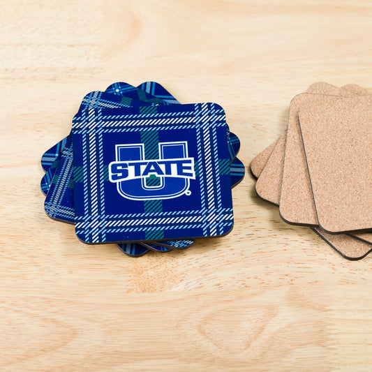 Utah State Tartan Coaster Set