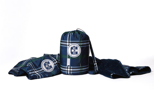 Utah State Tartan Plaid Stadium Blanket